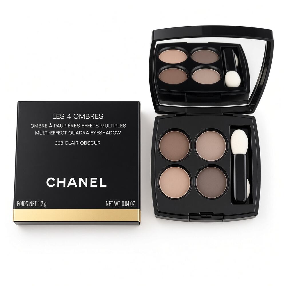 MSRP $74 | Chanel 4 Ombres Multi-Effect Quadra Eyeshadow in 308 Clair-Obscur